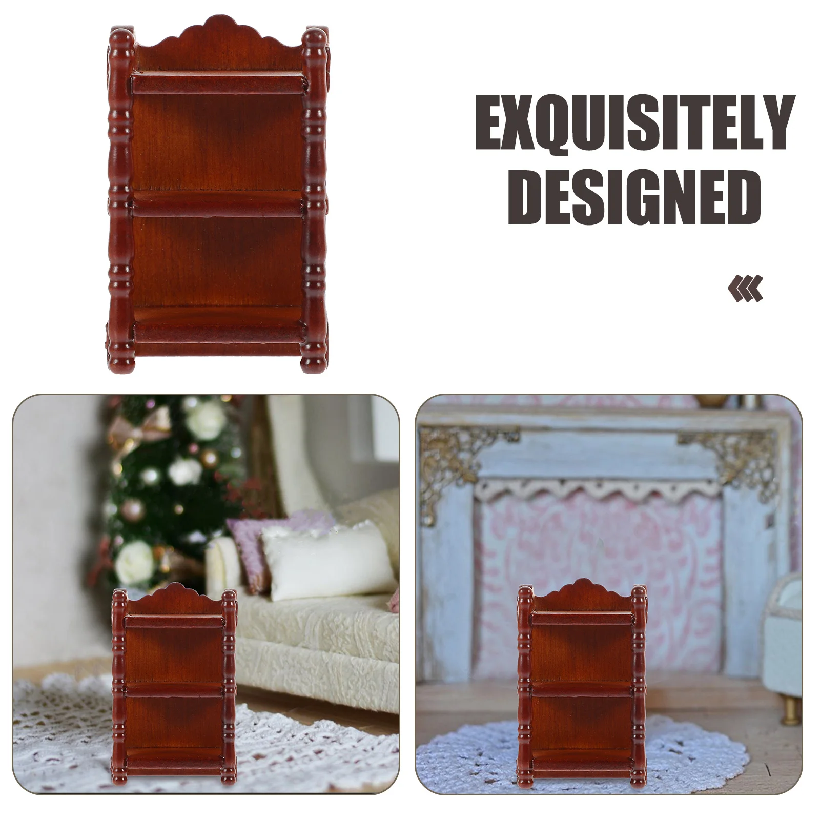 

Craft Pendant Storage Rack Baby Nightstand Dollhouse Wooden Bedside Table Decor