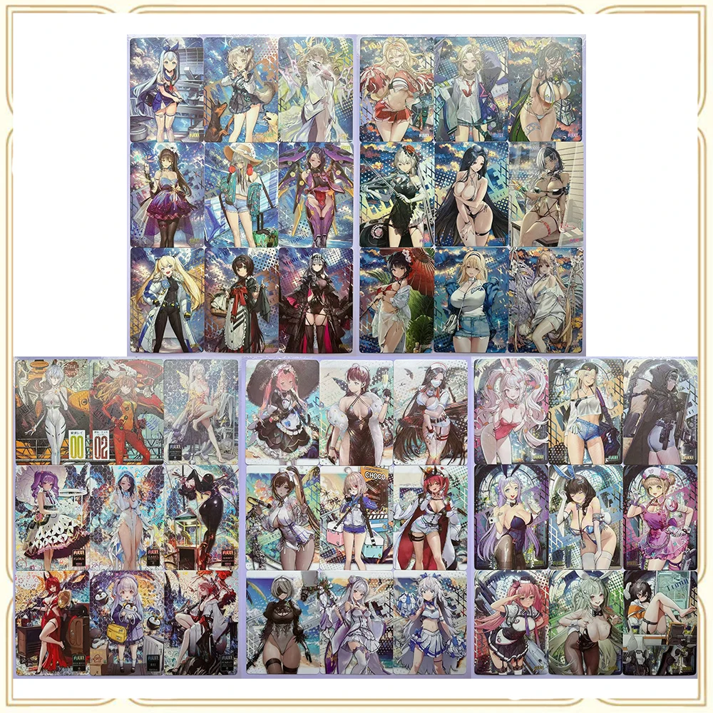 

9 шт./компл., аниме «История богини», «сделай сам», ACG Yamanaka Ino Haruno Sakura, расширенная флэш-коллекционная карта, подарок на Рождество и день рождения