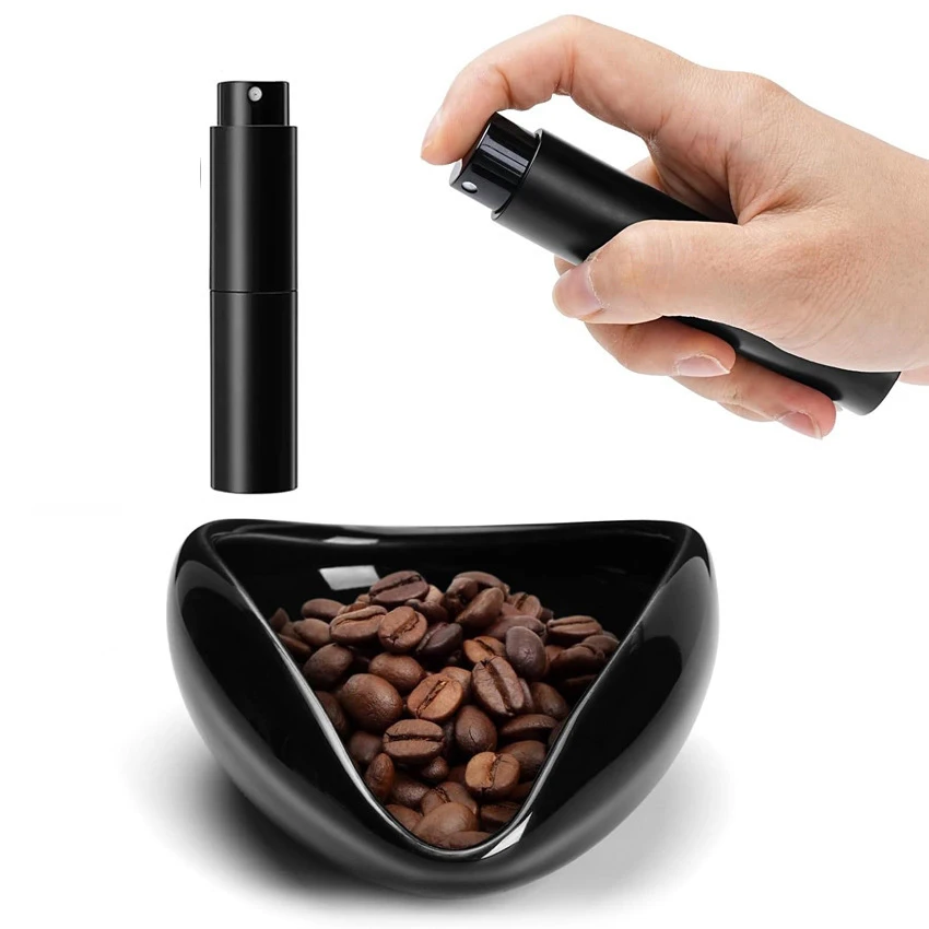 

E2 Coffee Bean Dosing Cup RDT Spray Bottle Set,Ceramic Dosing Vessel Tray/Single Dose Measuring Tray Kit, Coffee Bar Accessories