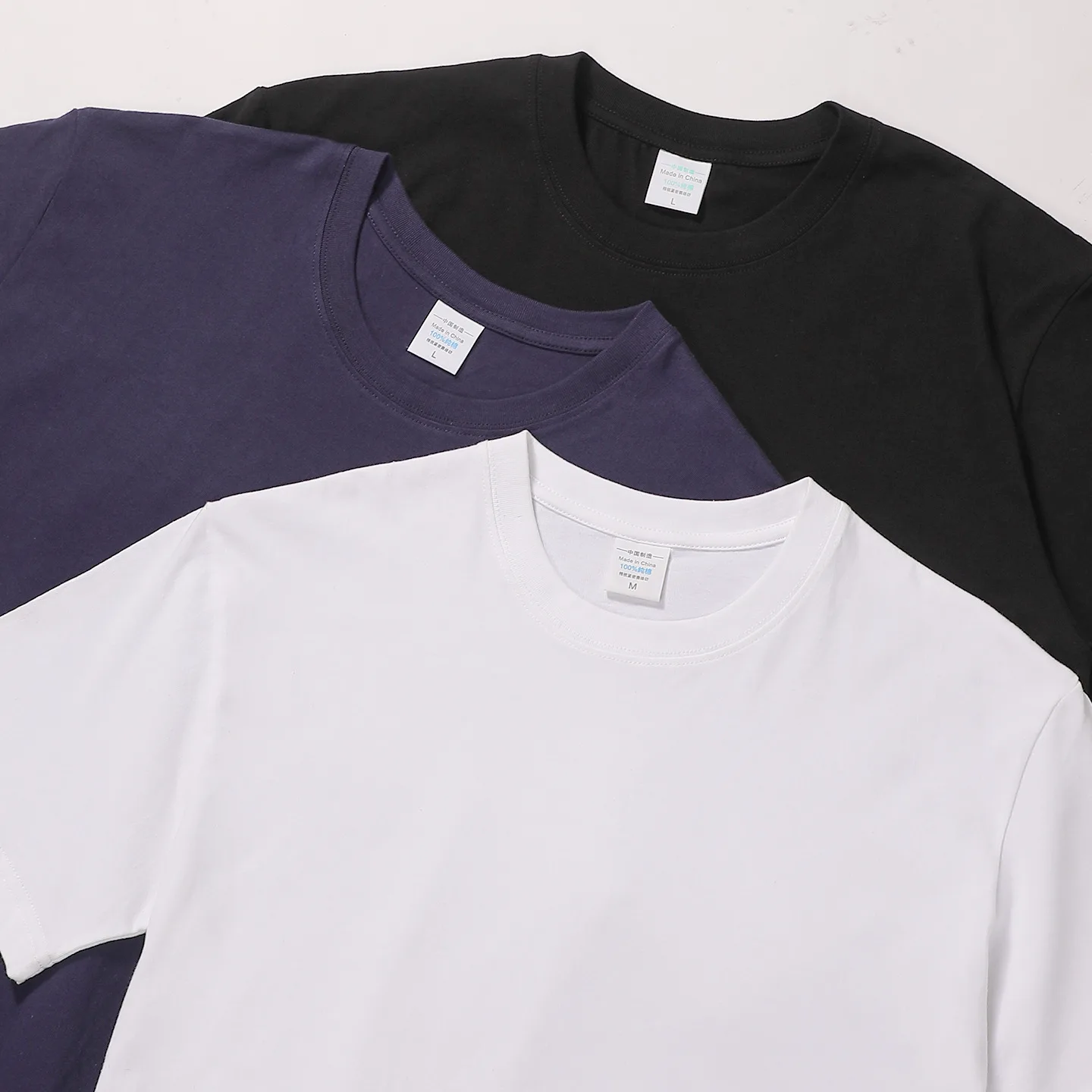 

GELITAYIN Vintage T-Shirts For Men Women 100% Cotton Short Sleeve Classic Colors Heavy Weight Men's Loose Casual Base Shirt Kore