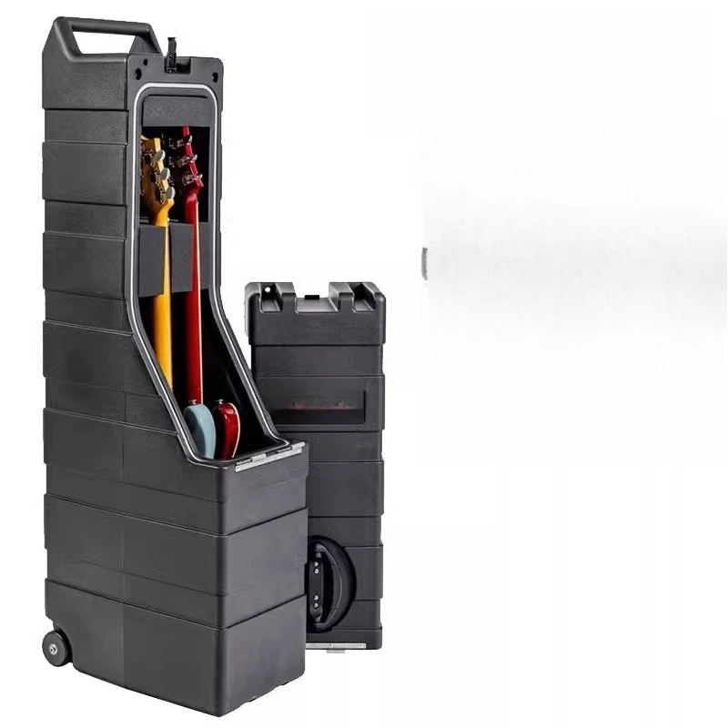 

Dual Electric Guitar Bass Case Airplane Air Shipping Musicians Tour Professional Rugged