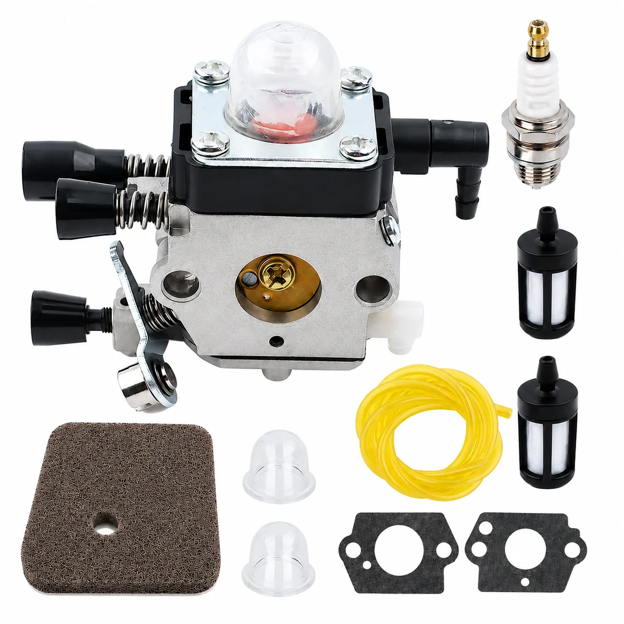 C1Q-S186 Carburetor Tune Up Kit with Air Filter For Stihl FS80R FS85R FS85T FS85RX FS80 FS85 FC75 HL75 HT70 HT75 4137 120 0608