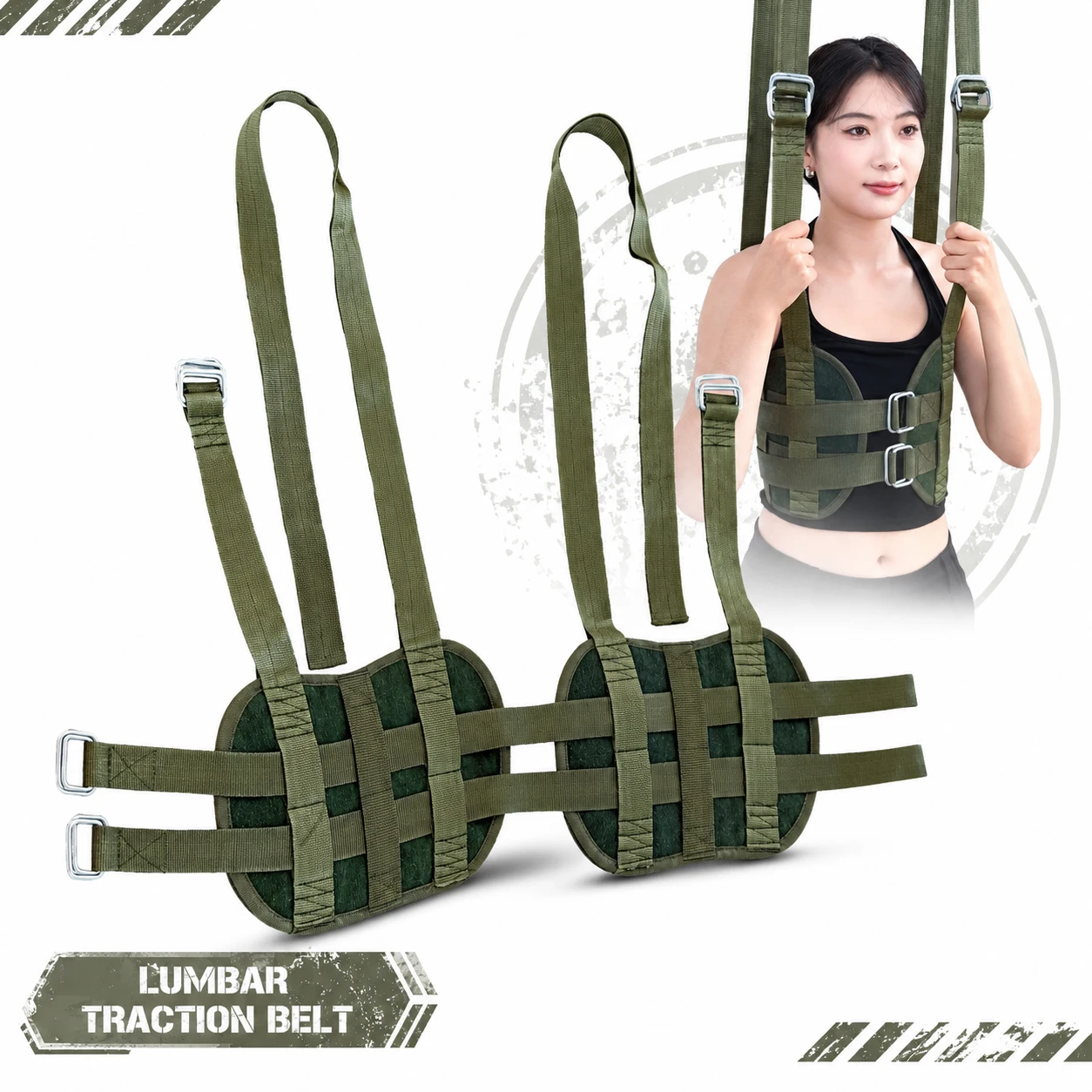 lumbar-traction-belt-hanging-pull-up-bar-back-stretcher-canvas-adjustable-decompression-waist-support-sling-non-slip