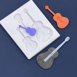 Guitar Silicone Sugarcraft Mold Resin Tools Cupcake Baking Mould Fondant Cake Decorating Tools