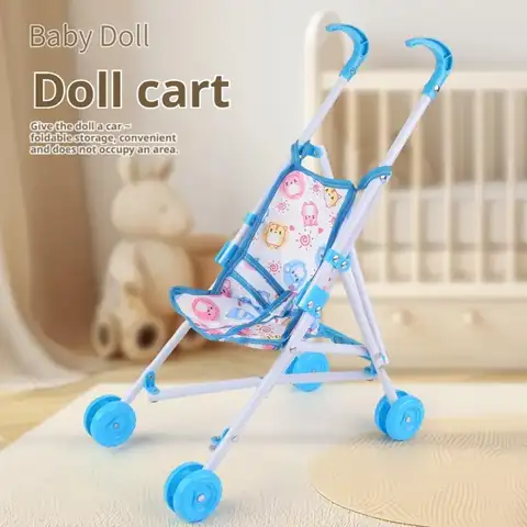 Bambole interattive durevoli Carrozzina Passeggino stabile con cintura a forma di T Passeggino per bambole Giocattolo Giochi di imitazione Accessori per bambole