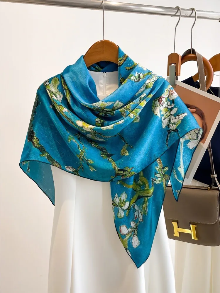 A new style of light luxury silk scarf and shawl for women