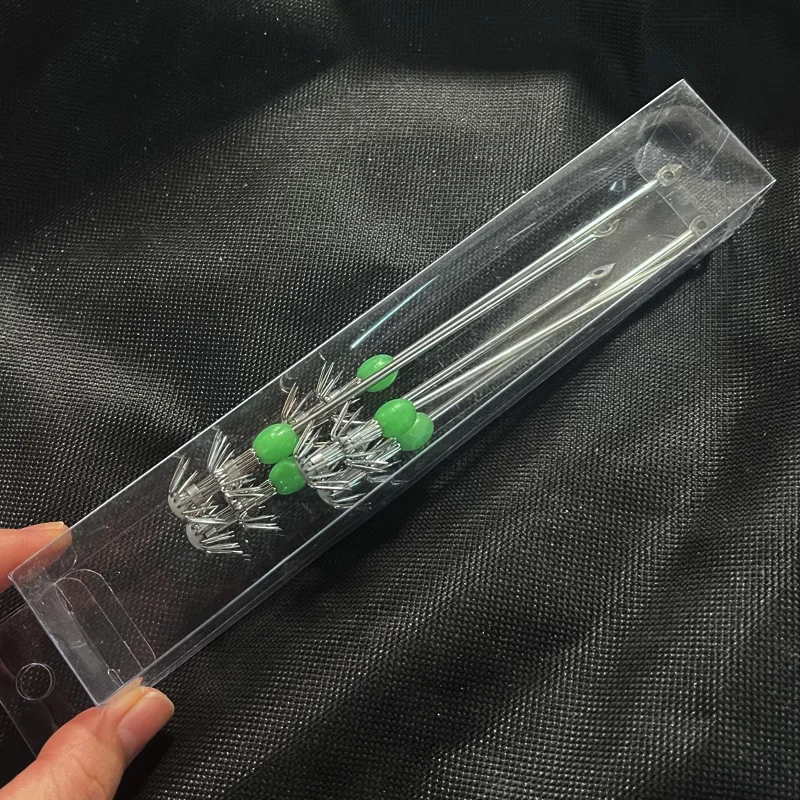 Ackibbik 5 قطعة 12/15/18 سنتيمتر الحبار مظلة هوك الفولاذ المقاوم للصدأ الروبيان هوك الكروشيه 2-Layer الحبار مظلة الصيد السنانير المياه المالحة