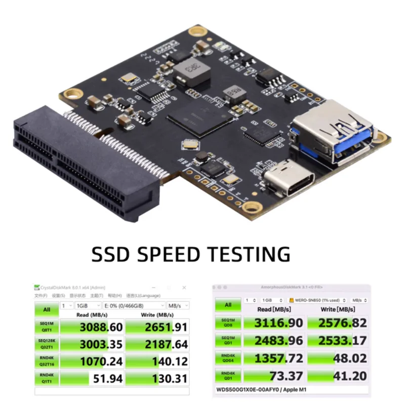 Thunderbolt 4 to PCI-E 4X Thunderbolt External Graphics Card Expansion Dock USB4 Core Adapter Board 40Gbps Type-c High Speed