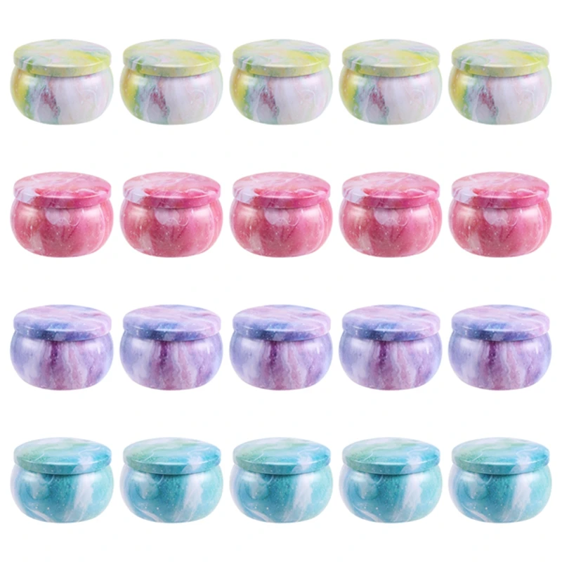 20 PCS Candle Tin Cans 4.4 Oz Metal Empty Candle Jars With Lids Round Containers For Making Candles Bulk Crafts Storage