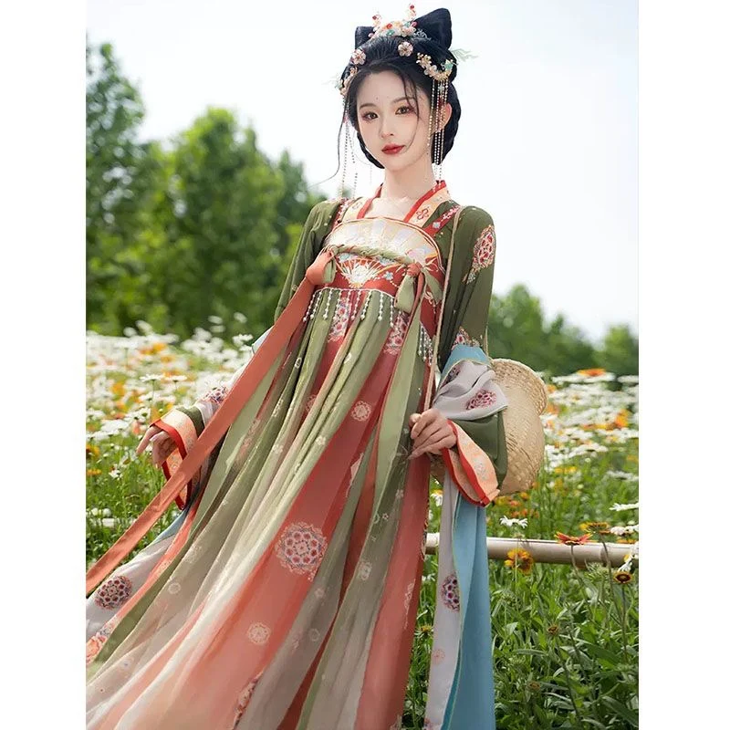 New Spring Han Chinese Clothing Women's and Autumn Chest-High Dress Everyday Full Set Summer Suit