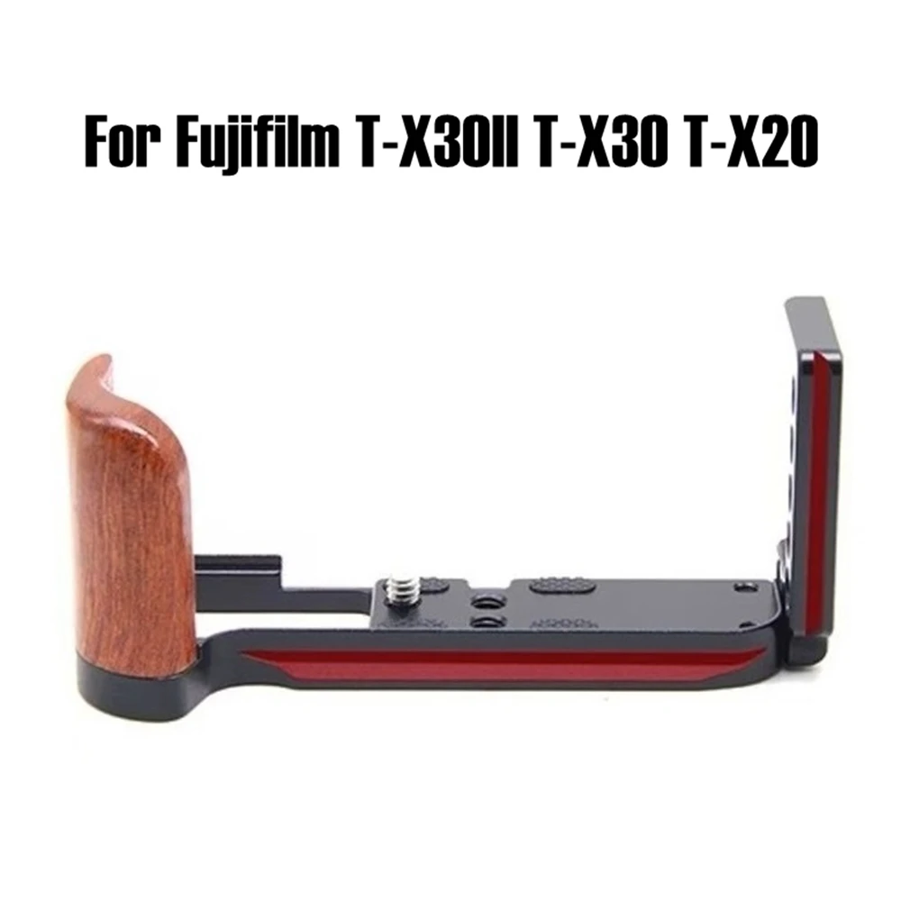 FUJI xt10 xt20 xt30 XT30II Camera Cage Wooden Handgrip Vertical Shooting L Plate/Bracket Holder, with Quick Release Arca Plate