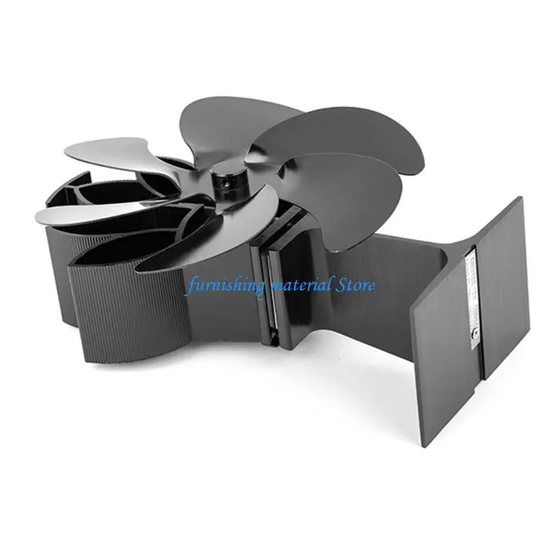 Y5GD مروحة موقد خشب هادئة صديقة للبيئة وفعالة باللون الأسود والبرونزي والفضي Sf506g مع ميزان حرارة لسجل الخشب للحرق #3