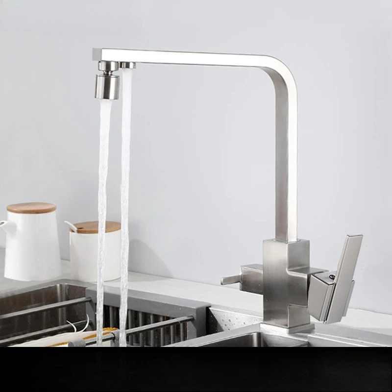 

Трансграничный латунный смеситель «три в одном» для очистки горячей и холодной воды, кухонный умывальник, трехцелевой смеситель для раковины с ва