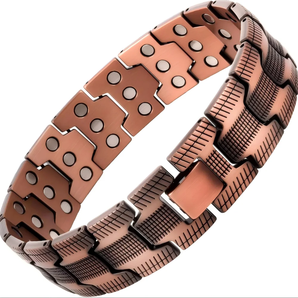 Men's three-row magnetic bracelet: an ideal New Year, Christmas, and anniversary gift for boyfriends and fathers.