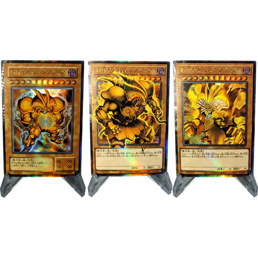 

Anime Yu Gi Oh! Exodia Game Card Collection Signature Card Refractive Color Flash Bronzing Uv Child Gifts 59*86mm