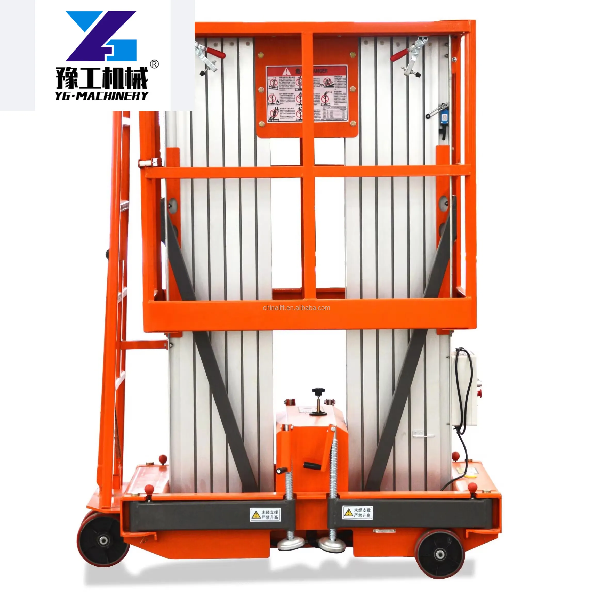 Customized Explosion-Proof Aluminum Alloy Lift Platform Electric Aerial Work Platform For Cargo Lift Hydraulic System