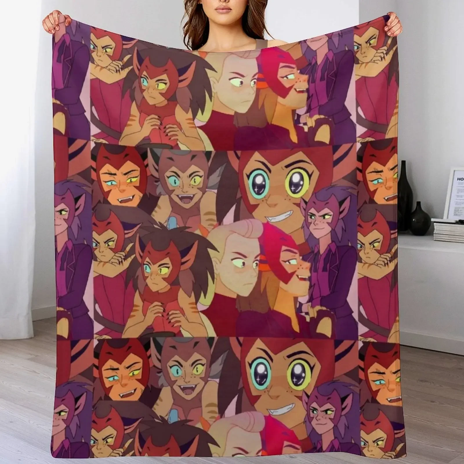 

Catra Collage Throw Blanket Blankets For Baby Sofa Throw Summer blankets and throws Blankets