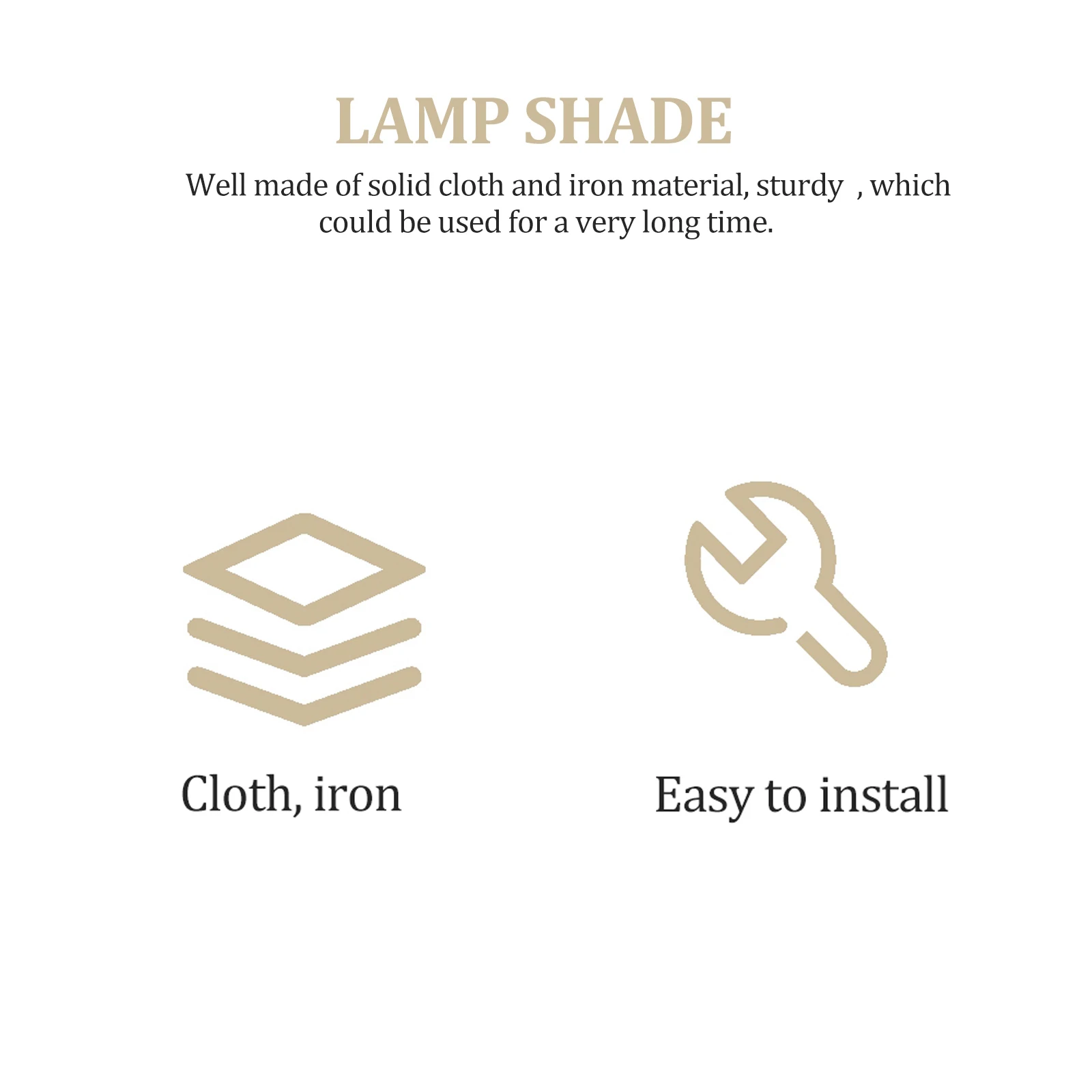 

Cone Round Lampshade For E14 Socket Table Desk Bedside Lamp Solid Cloth Iron Vintage Style Soft Light Cover Home Hotel