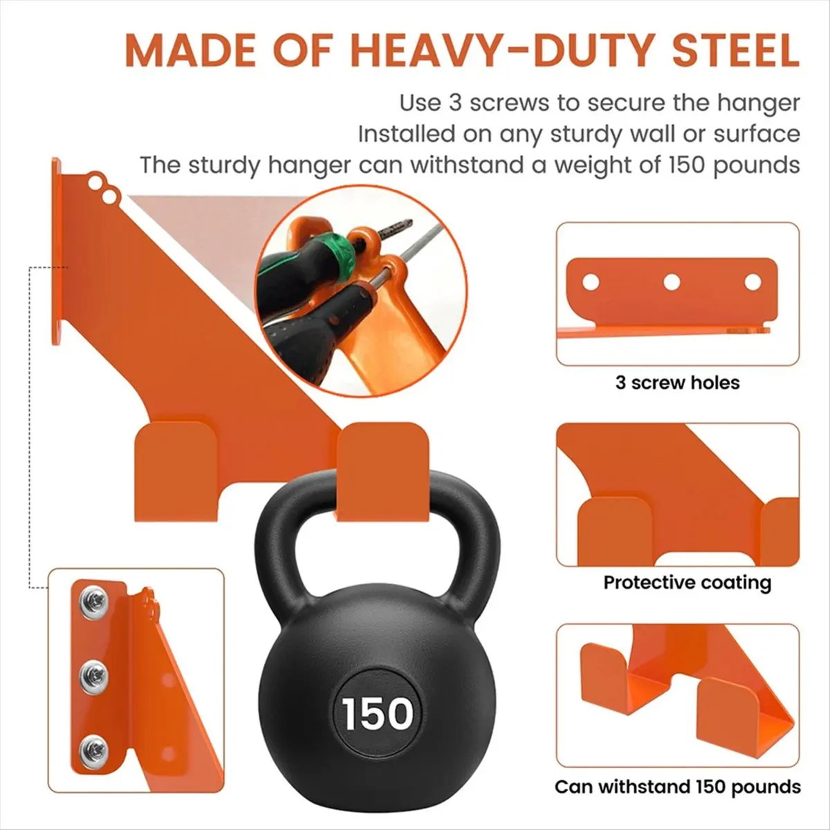 

*ESTR 2PCS Chainsaw Hanger Wall Mount Metal Heavy Duty Garage Organization Garage Storage Chainsaw Rack Organizer