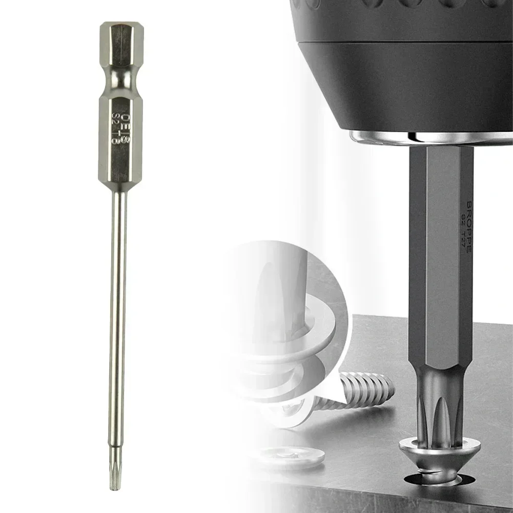 Brand New Screwdriver Electroplating Exact Screw Unscrew Galvanik Magnetisch Silber Silver T6-T40 Hollow Torx Bit