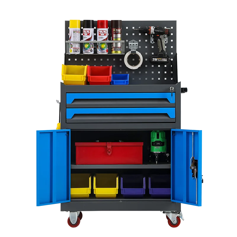 Customizable 2-Draw Tool Cart With Smooth-Glide Wheels Flexible Movement For Tool Cabinets