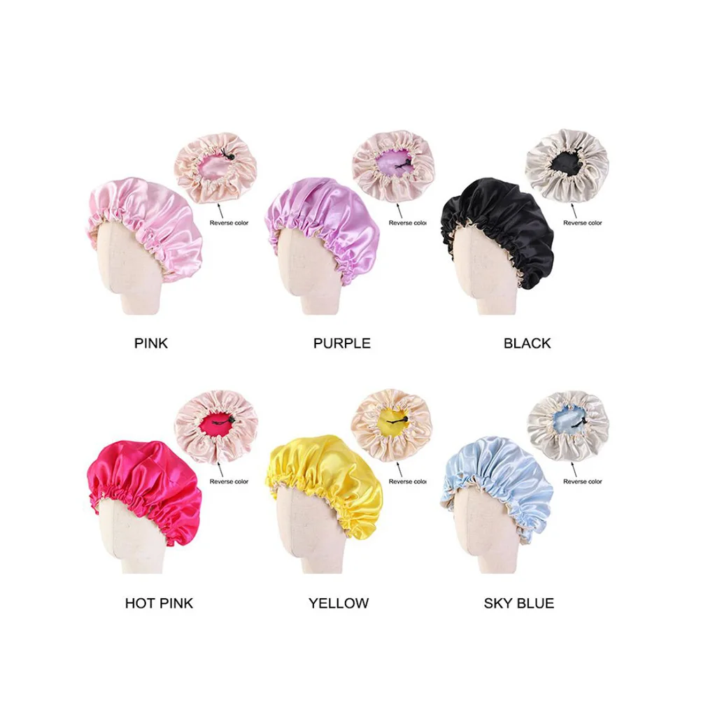 

Satin Double Layer Sleeping for Elastic Bonnet Hat Ultraviolet Light