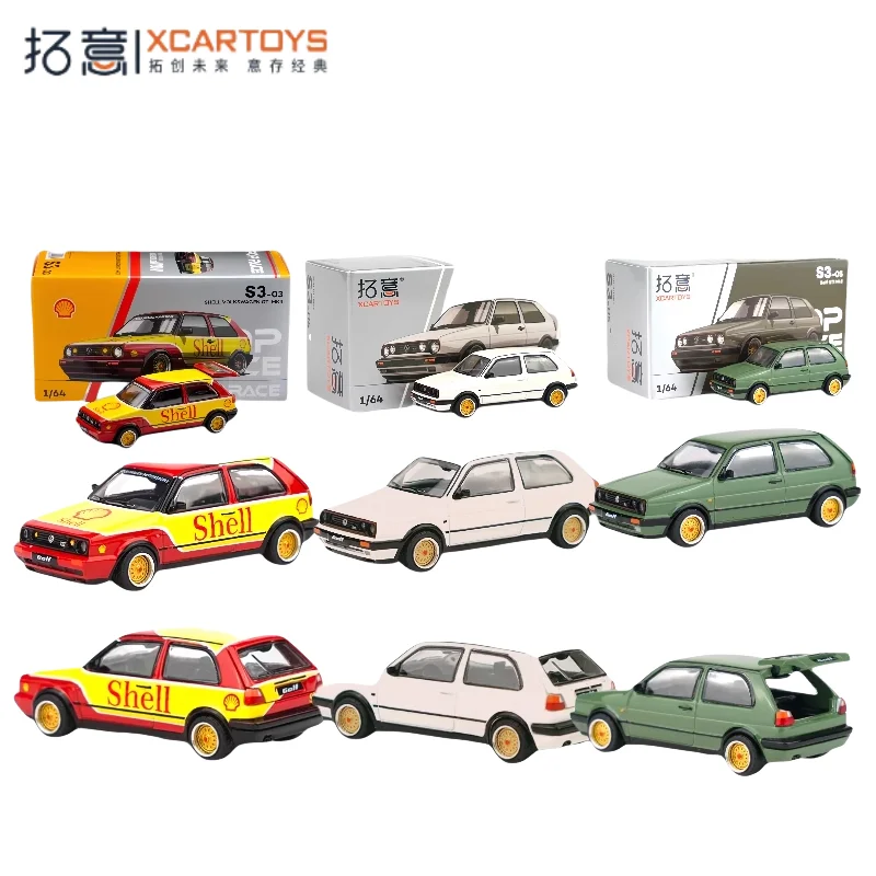 XCARTOYS 1:64 Golf GTI MKII Volkswagen Golf Liga modelo de carro Rolo de liga modelo de carro de simulação em miniatura, decoração para adultos,