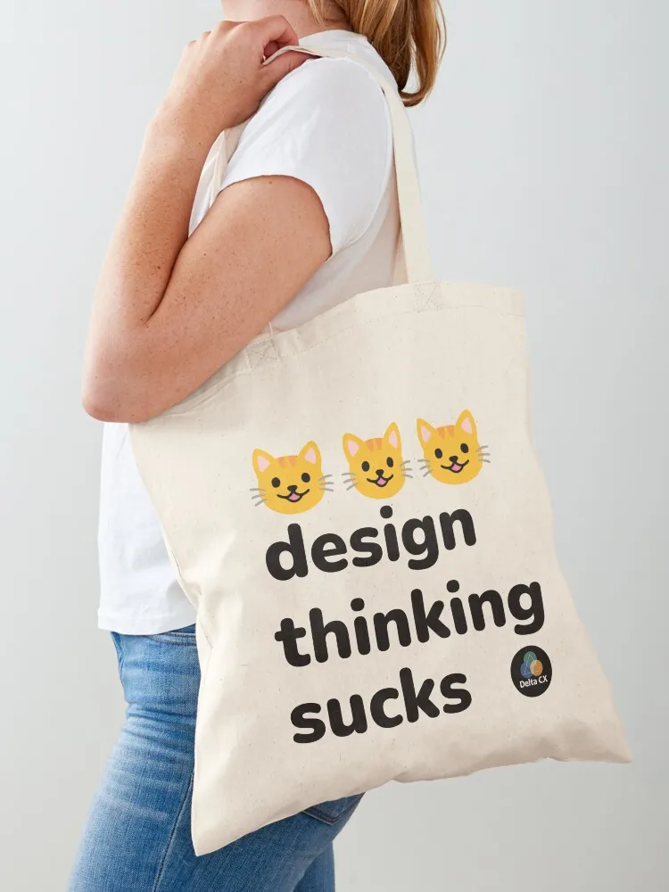 

Meow meow meow design thinking sucks - on light colors Tote Bag Shopper bag cute tote bag Canvas for women Gift