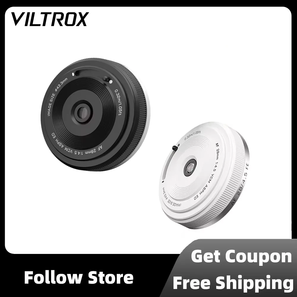 VILTROX 28mm F4.5 Ultra-ince ışık Otomatik odaklama Tam Çerçeve Retro Lens Sony E Dağı A7C A6400 A6700 ZV-E10 A7M5 Kamera