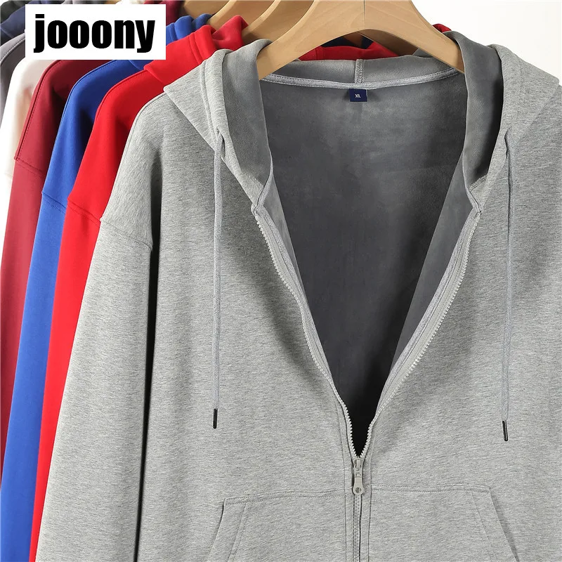 Zip Up Hoodie Men Solid Color Available Vintage stytle New Basic Daily Versatile Hoodie Cardigan  Sweatshirt Harajuku Leisure