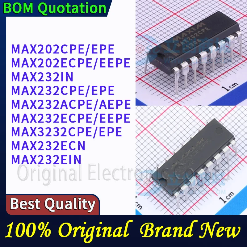 

5 шт./лот MAX202CPE/EPE MAX202ECPE/EEPE MAX232IN MAX232CPE/EPE MAX232ACPE/AEPE MAX232ECPE/EEPE MAX3232CPE/EPE MAX232ECN MAX232EI