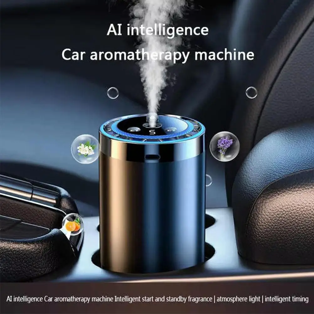 

Smart Car Perfume Diffuser Device Intelligent Auto Interior Decoration Humidifier Ambient Light Rechargeable Aroma Diffuser