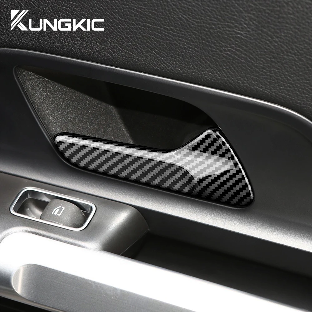 For Mercedes Benz W247 B Class GLA H247 GLB X247 EQA EQB 2019-2025 Car Door Handle Trim Cover Carbon Fiber ABS Trim Accessories