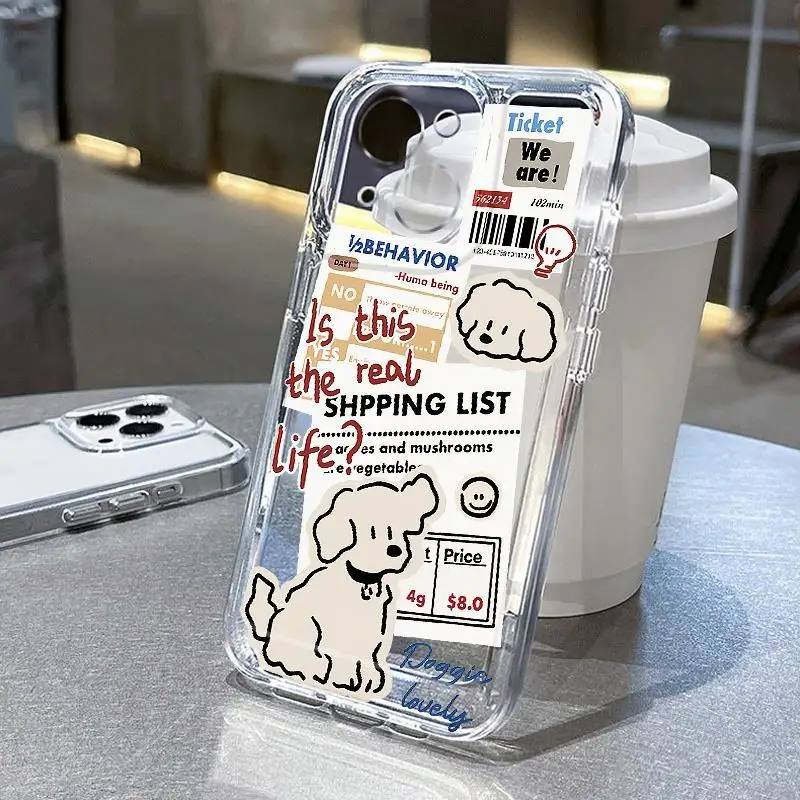 Cute Puppy Kitten Phone Case for Infinix itel A90 Note GT 50s 40 30i 12 11 10 Zero 30 20 Smart 10 9 8 7 VIP Pro Plus 4G 5G Clear