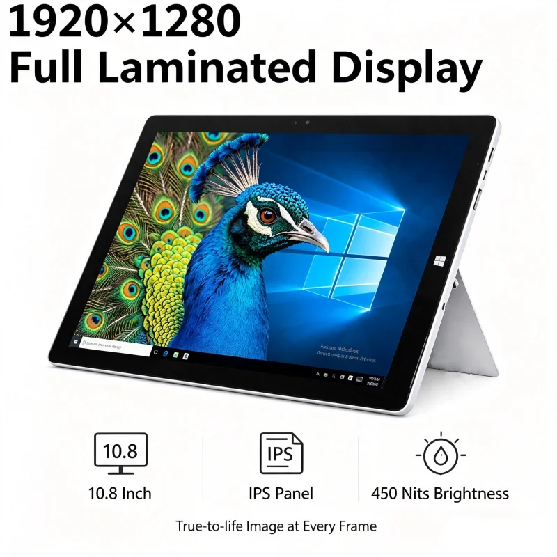 10.8 INCH CWI540 Windows 10 Tablet PC Intel Celeron N3450 CPU 1.1GHz, Quad Core Screen 1920 X 1280 IPS Screen WIFI Type-C