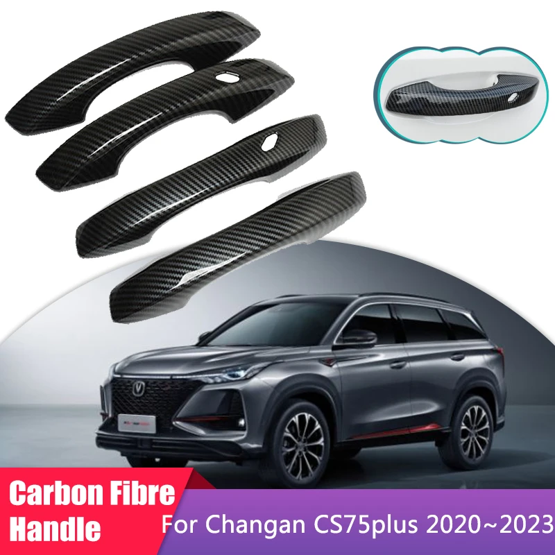 

Carbon Fiber Door Handle Cover Fit for Changan Cs75 Plus 2020 2021 2022 2023 Cs75Plus Car Accessories Gadget Decoration Stickers