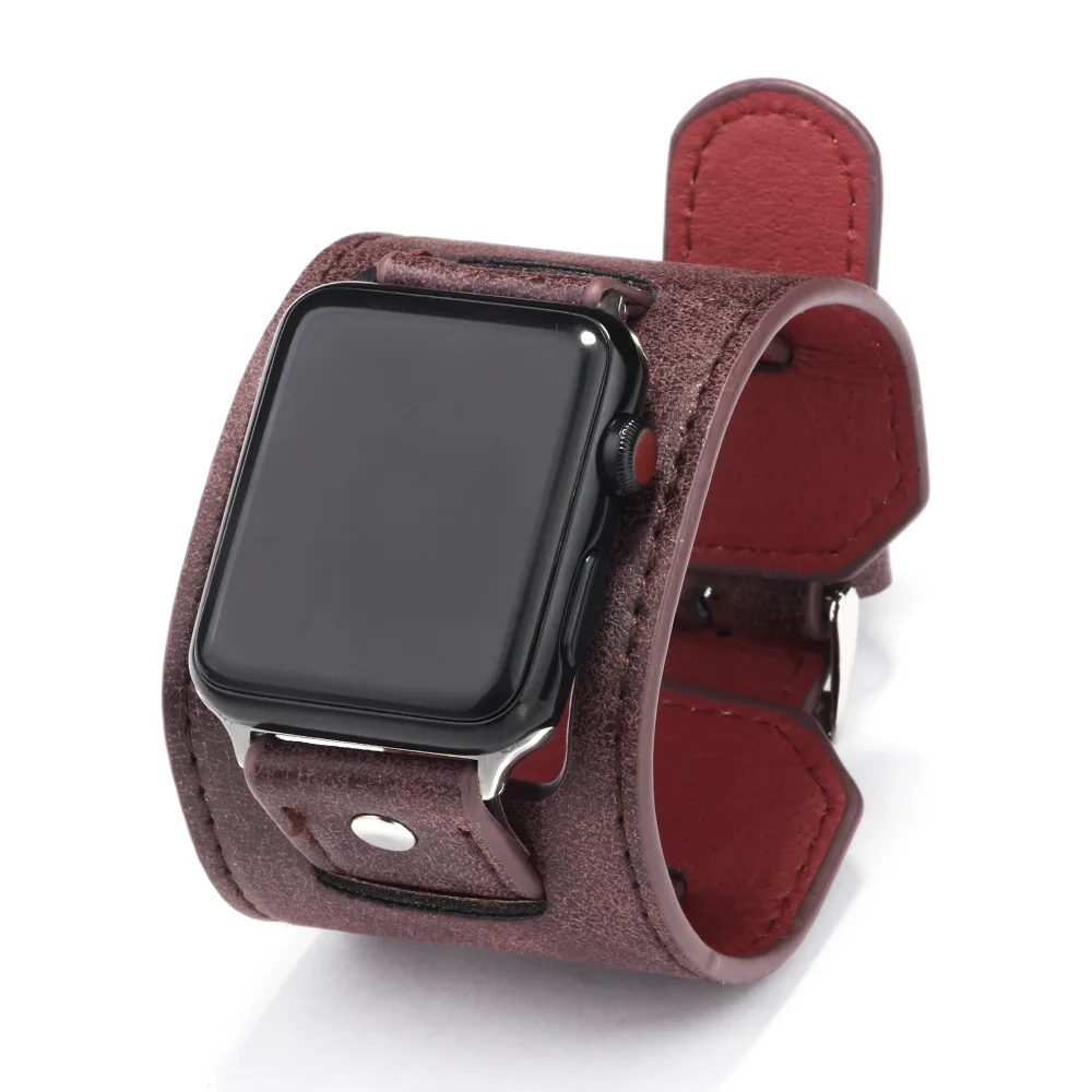 Retro bracelet for apple Watch band 44mm correa 40mm 42mm leather ultra 2 49mm iwatch series 9 8 7 6 5 4 3 Se 41mm 45mm strap