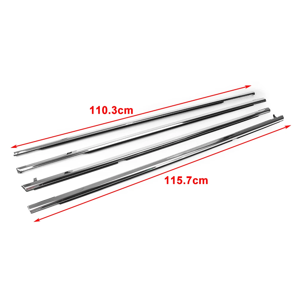 FL FR RL RR Chrome Outside Window Moulding Weatherstrip Weather Strip Fit For Accord 2003 2004 2005 2006 2007