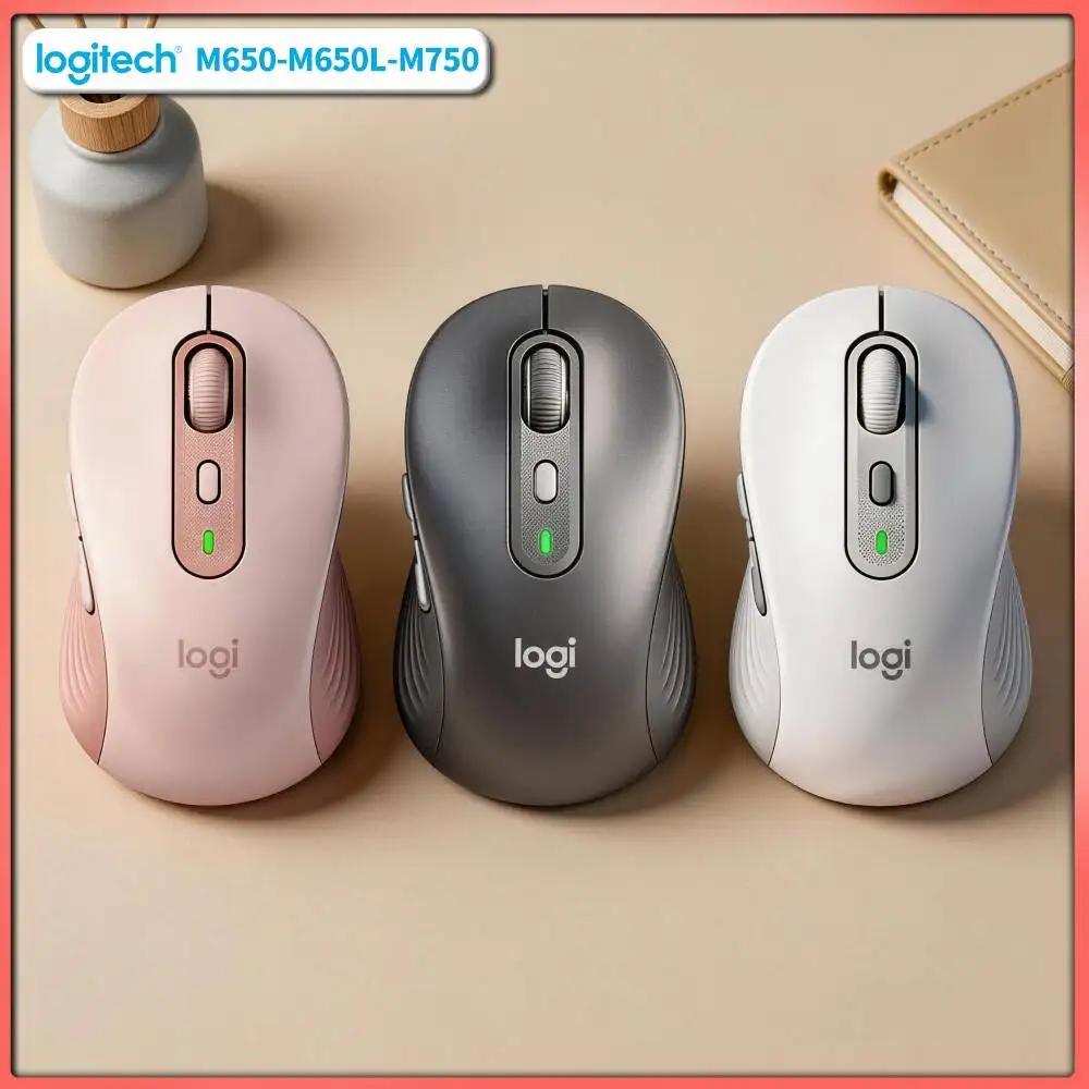 Logitech M750 Wireless Mouse - 90% Noise Reduction, 4000 DPI High Precision, 3-Device Quick Sync, Eco Recycled Shell Pick Tool