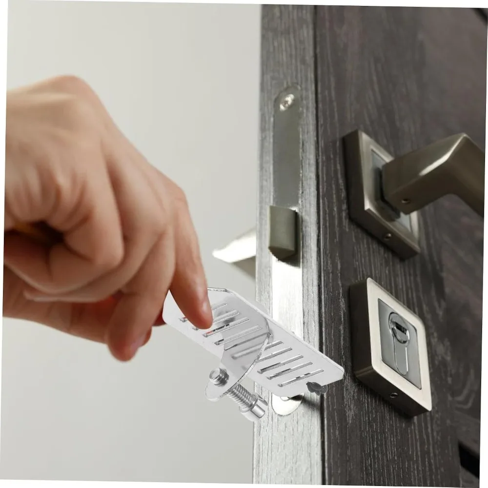 Portable Door Lock for Travel with Adjustable Screws - Improved Safety Hotel Door Lock Anti-Theft Stopper for Apartment Dorm view 4
