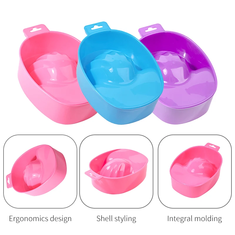 Maniküre Hand Soak Bowl Nagellackentferner – Anti-Aceton-Kunststoffschale, französisches Becken
