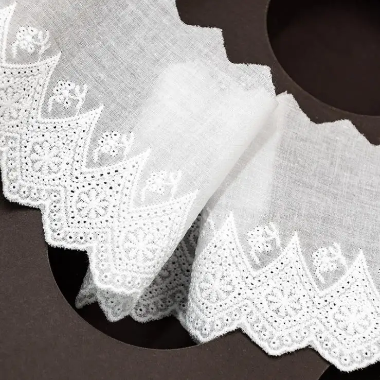 10Yard/LotBeigeWhitePureCottonClothEmbroideryFabricLaceTrim10CMDIYHandmadeDressClothesSewingAccessories-AliExpress15