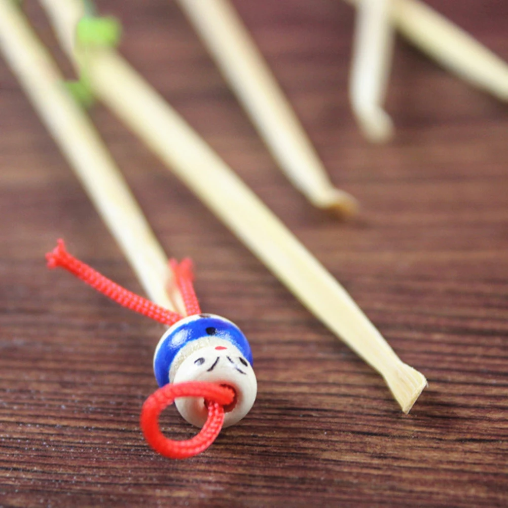 

12pcs Bamboo Ear Pickers Adorable Spiral Wax Remover Lightweight Portable Cartoon Appearance Random Color Ear Cleaner Tools