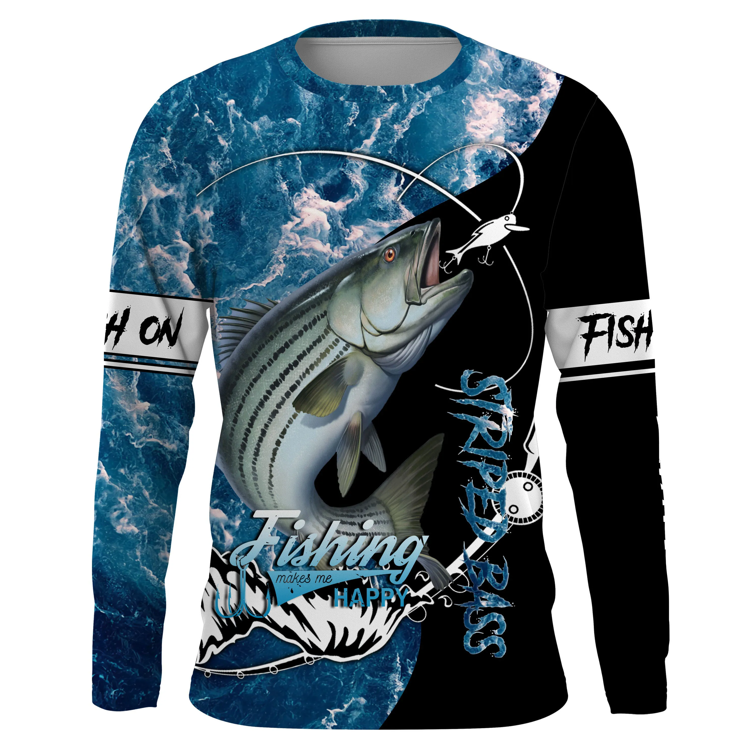 Catch Fish 3d Print Summer Men/Women Round Neck T-shirt Casual Long Sleeve Oversized Fashion Tops Trend Pullover Men Clothing