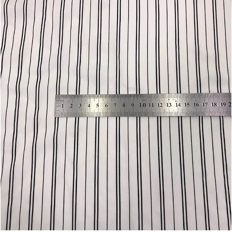 100D Polyester Spandex Chiffon Printed Striped Fabric Two Way Spandex DIY Sewing Shirt Dress DIY Sewing