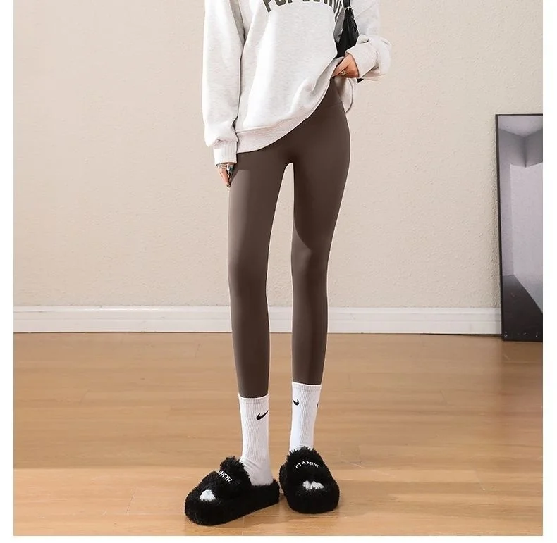 Yoga Pants Emo Women Cute Embroidered Lining Lifted Silky Thick Denim Look Camo No Slip Plush Seven Quarter Comfy Lady S Shine