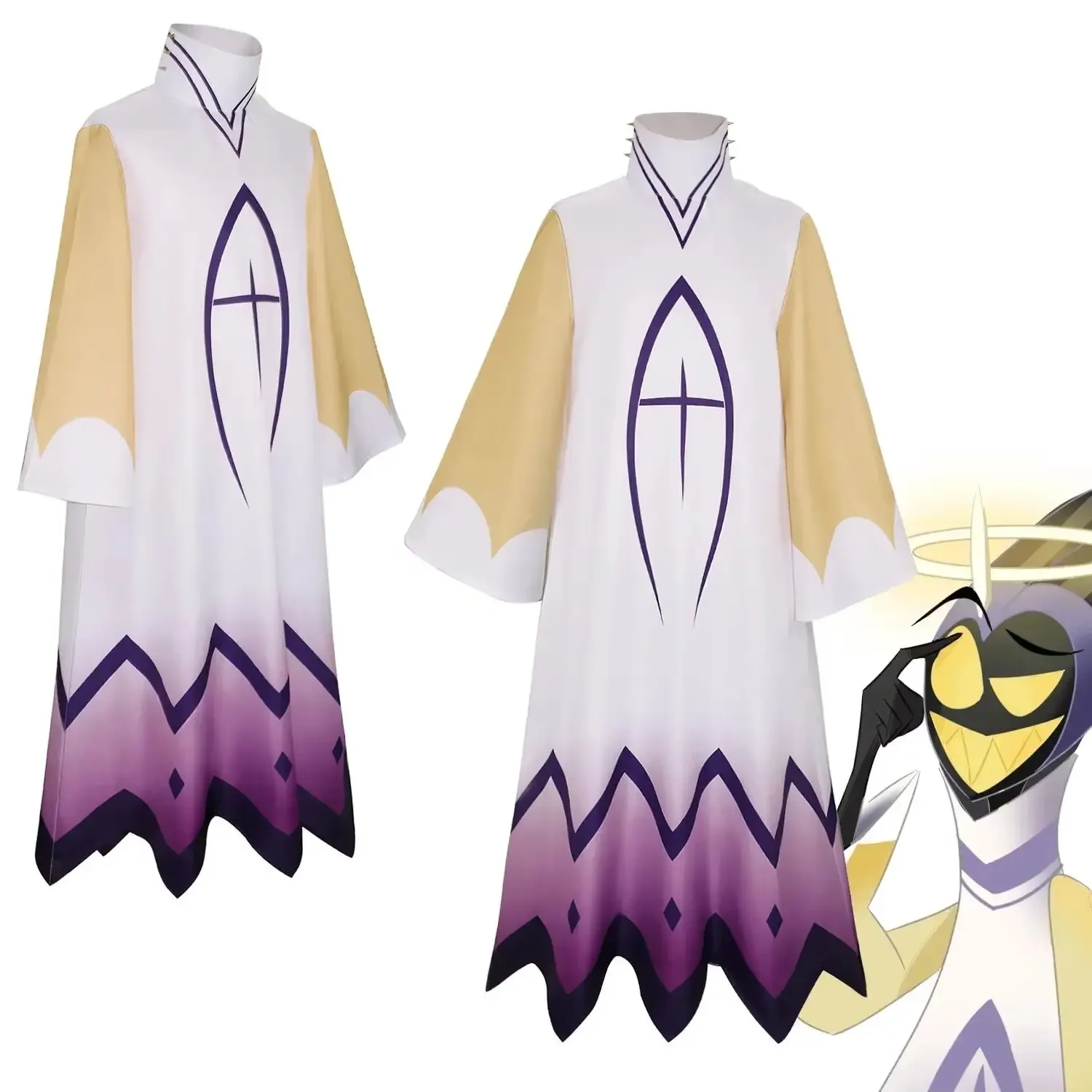 

Men's Anime Adam Hazbin Cosplay Costume Hotel Cos Robe Full Set Uniform Suit for Halloween Carnival Comic Con Party Disguise