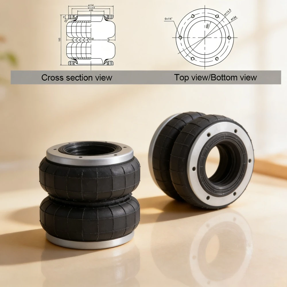 

Пневматическая подушка для универсальной пневмоподвески 2S70-13F, пневматический амортизатор с открытым фланцем, комплект пневмоподушек