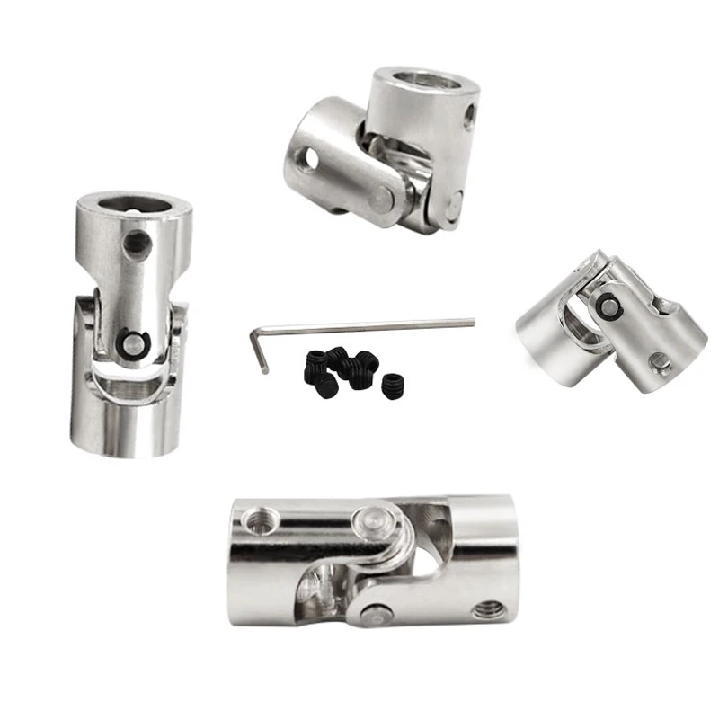 2/3/3.17/4/5/6/6.35/8/10mm Boat Car Shaft Coupler Motor Connector Metal Universal Joint Coupling Rc Boat Car Metal Cardan Joint