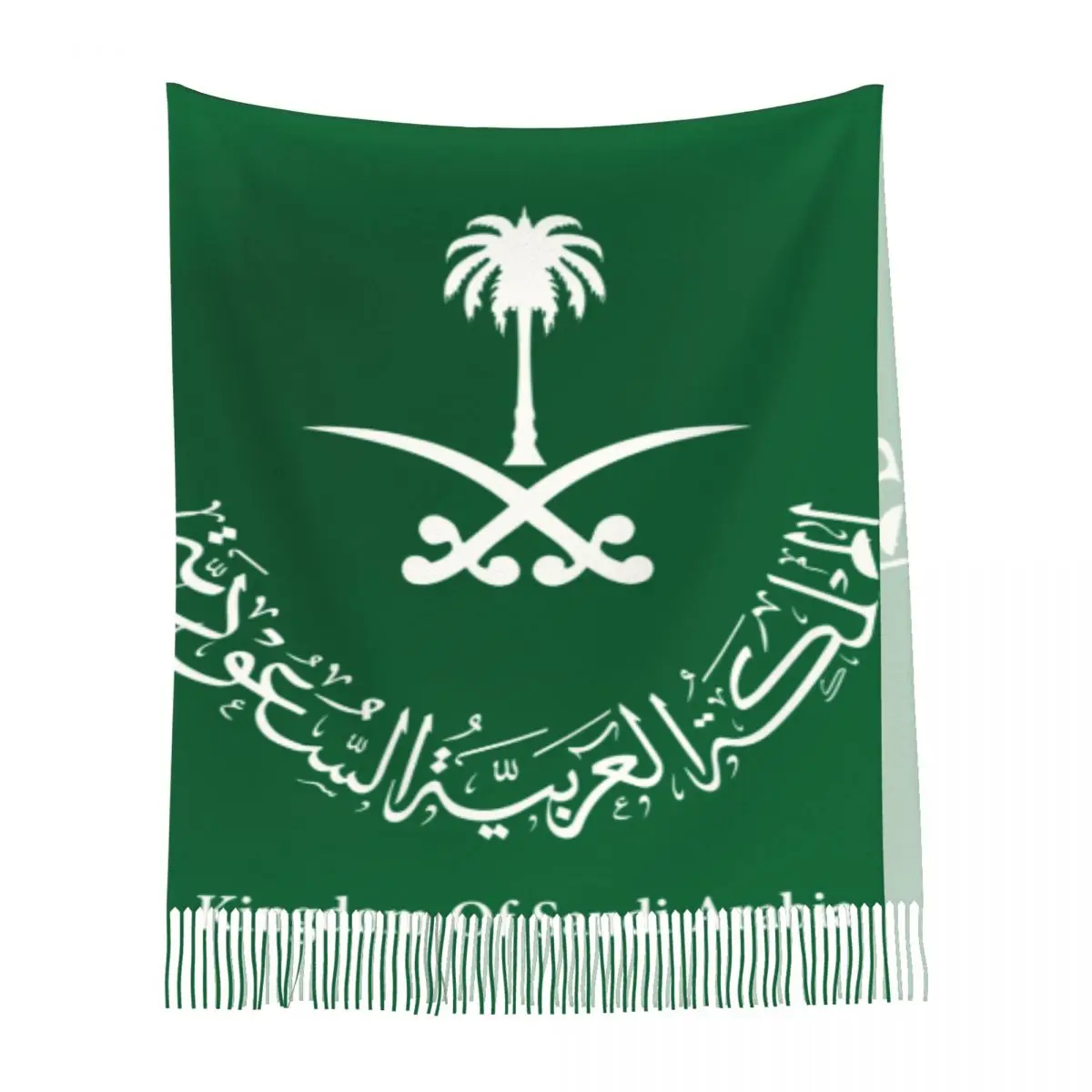 Saudi Arabia Flag Women\'s Pashmina Shawl Wraps Fringe Scarf Long Large Scarf